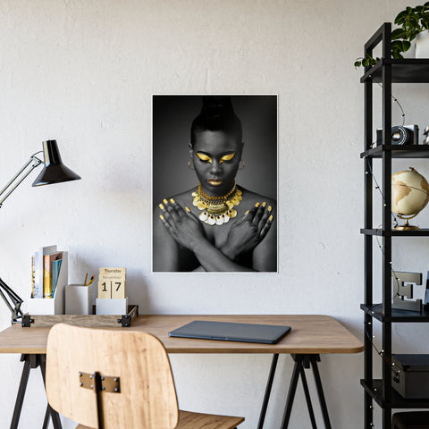 Bold Black & Gold Gloss Poster - Art for Home Decor, Unique Wall Art