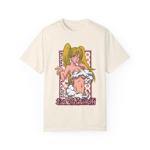 Anime-Inspired Unisex Garment-Dyed T-Shirt - Playful Manga Design