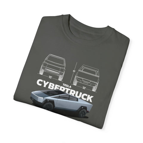 Tesla Cybertruck Unisex Garment-Dyed T-Shirt | Automotive Enthusiast Apparel