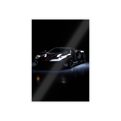Glossy Car Poster - Stunning Black Sports Car Wall Art for Auto Enthusiasts