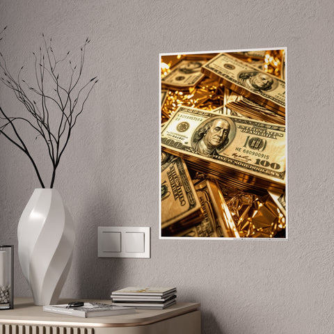 Luxury Money Gloss Poster - Wall Art for Home & Office Decor