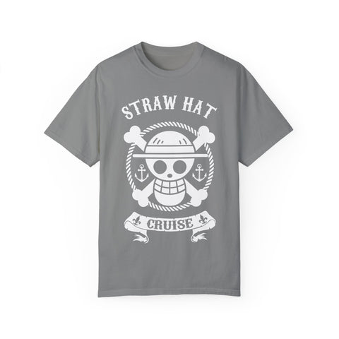Straw Hat Cruise Graphic T-Shirt - Unisex Garment-Dyed Tee for Fans