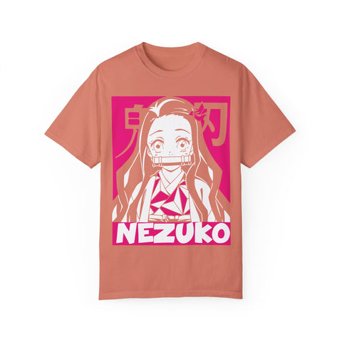 Nezuko Anime T-Shirt - Unisex Garment-Dyed Tee for Fans