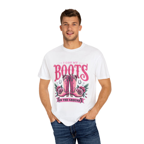 I Got My Boots on the Ground Unisex T-Shirt - Stylish Country Vibe, Perfect for Music Festivals and Casual Outings