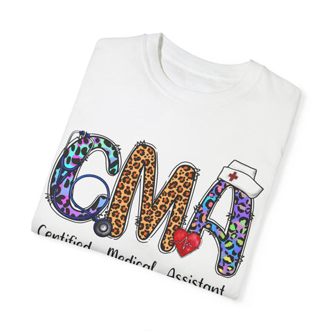 CMA Certified Medical Assistant T-Shirt - Fun Animal Print Unisex Tee