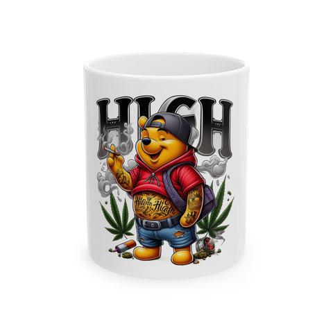 High Vibe Ceramic Mug - 11oz & 15oz - Perfect for Stoners and Cartoon Lovers!