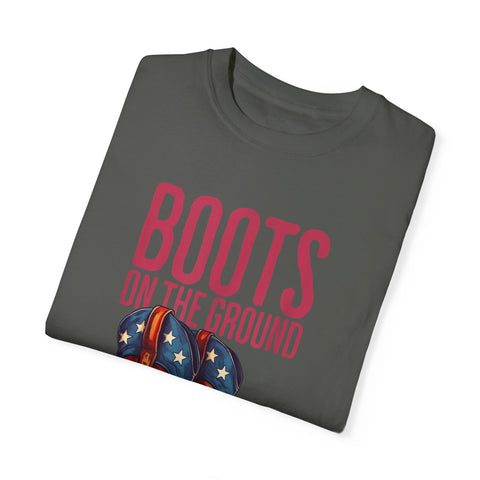 Vintage Western Boots Graphic T-Shirt - "Boots on the Ground"