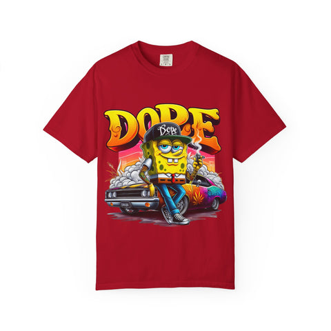 Dope SpongeBob Unisex Garment-Dyed T-Shirt - Fun Streetwear for Casual Vibes