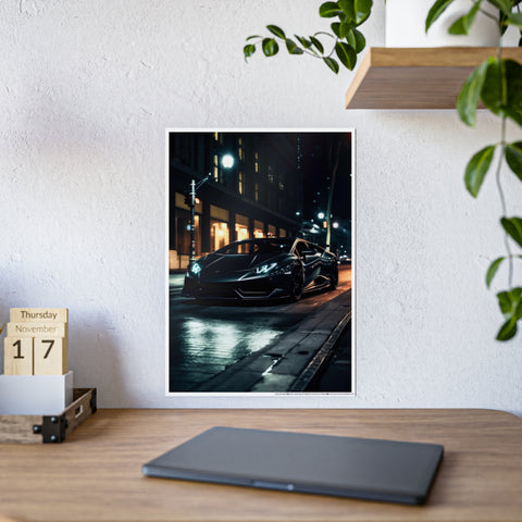 Sleek Glossy Car Poster - Modern Wall Art Decor for Auto Enthusiasts