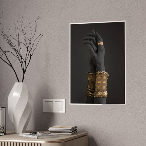 Elegant Gloss Poster - Stylish Hand with Bracelets Wall Art