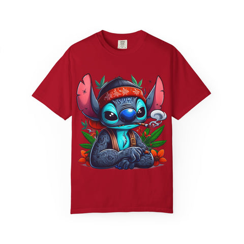 Vibrant Cartoon T-Shirt with Chill Vibe - Unisex Garment-Dyed Tee