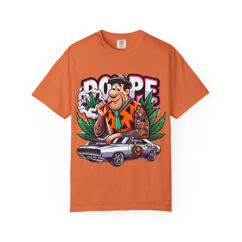 Retro Cool Unisex Garment-Dyed T-Shirt - 'Dope' Graphic with Classic Car