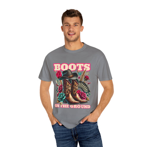 Western Style Graphic Tee - "Boots on the Ground"