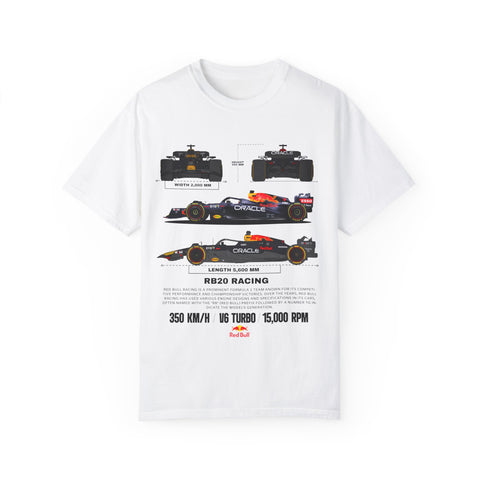 Red Bull Racing Unisex T-Shirt - 350 KM/H, UG Turbo, 15,000 RPM