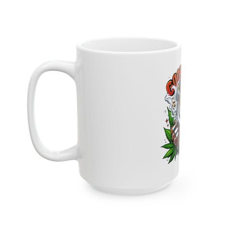 Good Vibes Tiger Ceramic Mug - 11oz & 15oz, Perfect for Coffee Lovers