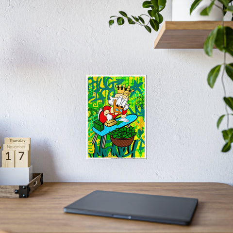 Whimsical Gloss Poster featuring Scrooge McDuck - Colorful Wall Art for Fun Spaces
