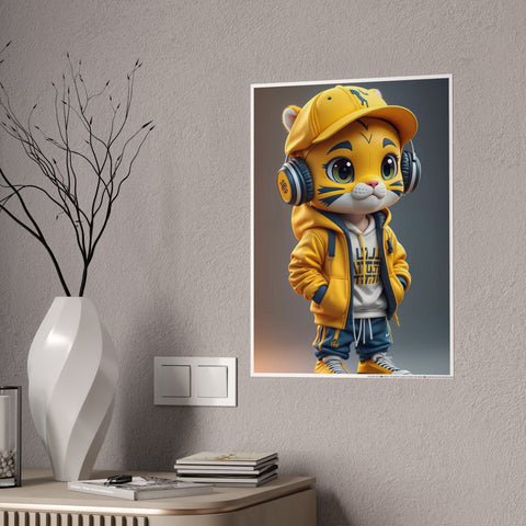 Cool Tiger Art Gloss Poster - Stylish Wall Decor for Animal Lovers