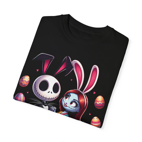 Easter-Themed Unisex T-Shirt with Bunny & Skeleton Print