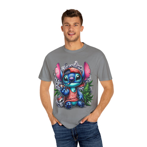 Colorful Stitch Graphic T-Shirt - Unisex Tie-Dye Style for Relaxed Vibes