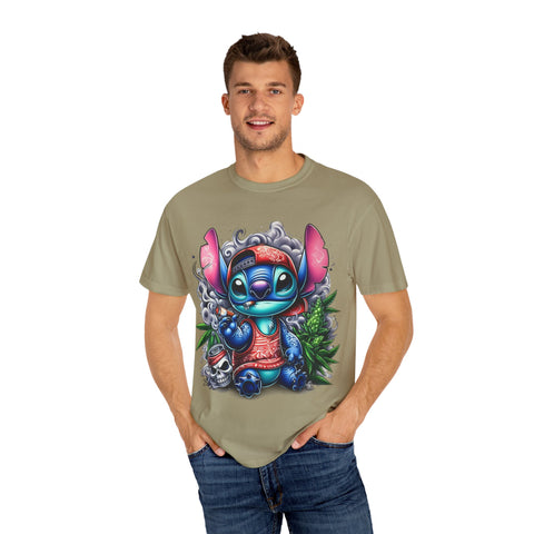 Colorful Stitch Graphic T-Shirt - Unisex Tie-Dye Style for Relaxed Vibes