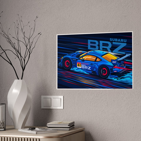 Subaru BRZ Gloss Poster - Colorful Racing Art for Car Enthusiasts
