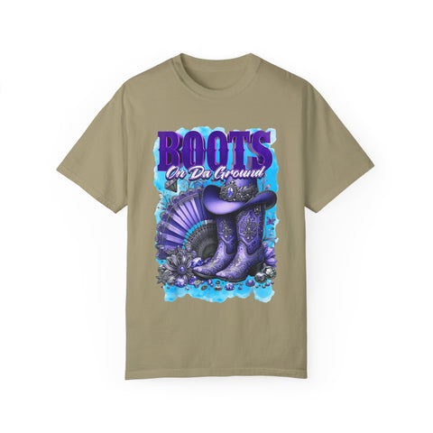 Unisex Garment-Dyed T-Shirt - "Boots On Da Ground" Graphic Tee
