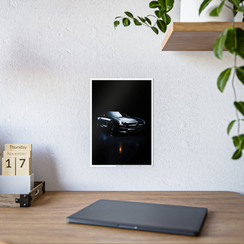 Sleek Car Wall Art Poster - Gloss Finish, Modern Home Decor
