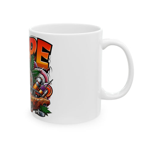 Cool Graffiti Ceramic Mug - 11oz & 15oz | Street Art Vibes for Coffee Lovers