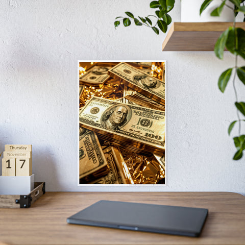 Luxury Money Gloss Poster - Wall Art for Home & Office Decor