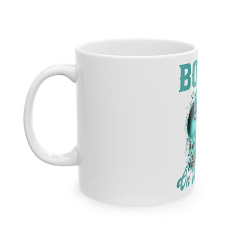 Funny Ceramic Coffee Mug - "Boo!" Halloween Ghost Design - 11oz & 15oz Options