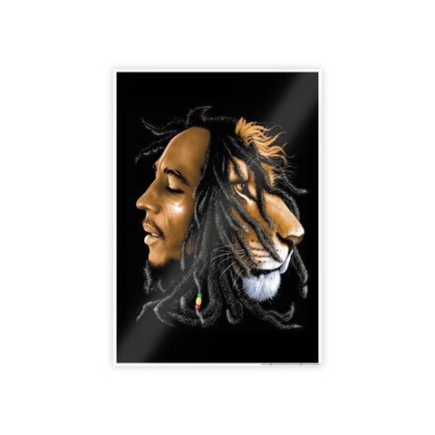 Reggae Lion Art Poster - Glossy Decor for Music Lovers
