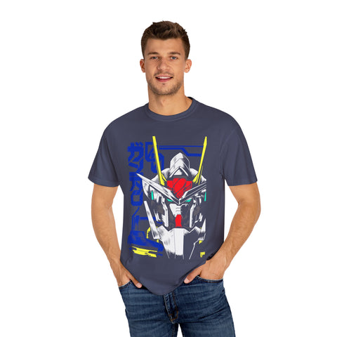 Anime-Inspired Unisex Garment-Dyed T-Shirt - Mecha Design