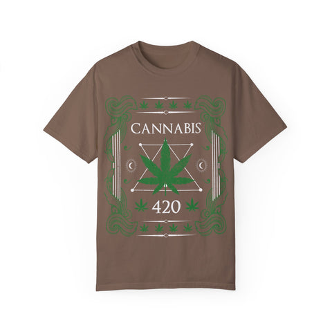 Cannabis 420 Unisex Garment-Dyed T-Shirt - Retro Style для Celebrations