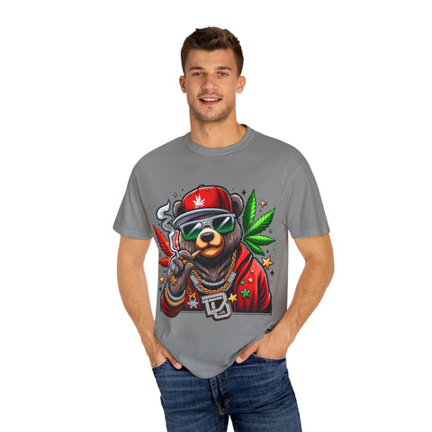 Chill Vibe Bear Unisex T-Shirt - Trendy Streetwear for Cannabis Lovers
