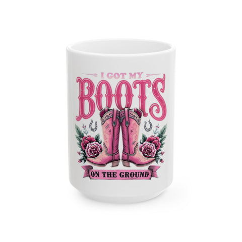Boho Floral Ceramic Mug - Perfect Gift for Coffee Lovers and Bohemian Decor