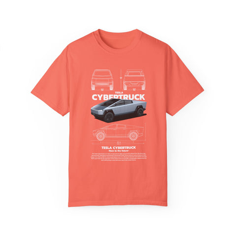 Tesla Cybertruck Unisex Garment-Dyed T-Shirt | Automotive Enthusiast Apparel