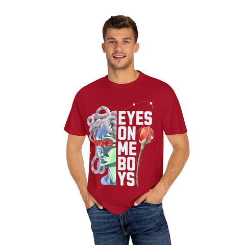 Artistic Unisex Dreamy T-Shirt - 'Eyes on Me, Boys' Design