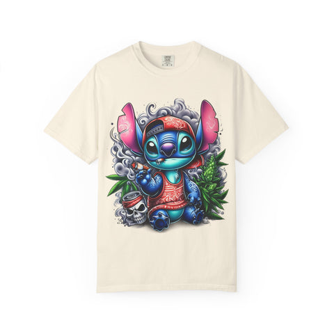 Colorful Stitch Graphic T-Shirt - Unisex Tie-Dye Style for Relaxed Vibes