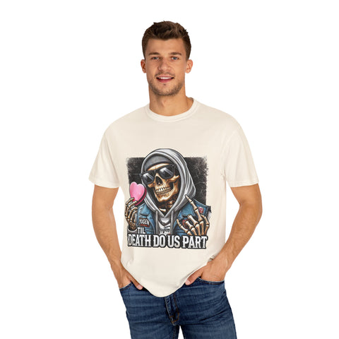 Halloween Skeleton Love T-Shirt | Death Do Us Part Graphic Tee