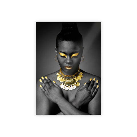 Bold Black & Gold Gloss Poster - Art for Home Decor, Unique Wall Art