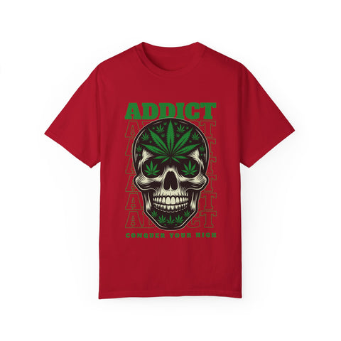 Addict Skull Graphic T-Shirt - Conquer Your High