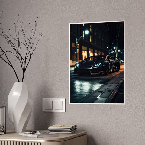 Sleek Glossy Car Poster - Modern Wall Art Decor for Auto Enthusiasts