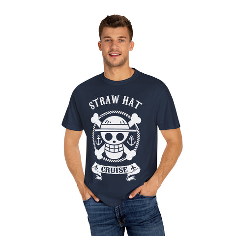 Straw Hat Cruise Graphic T-Shirt - Unisex Garment-Dyed Tee for Fans