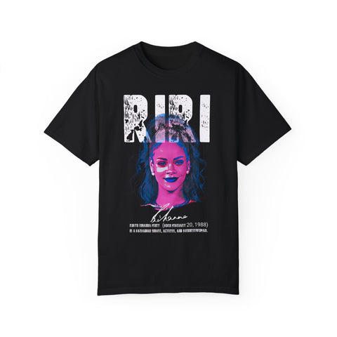 Riri Unisex Garment-Dyed T-Shirt - Trendy Graphic Tee for Music Lovers