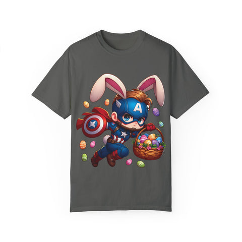 Easter Bunny Captain T-Shirt - Fun Unisex Garment-Dyed Tee