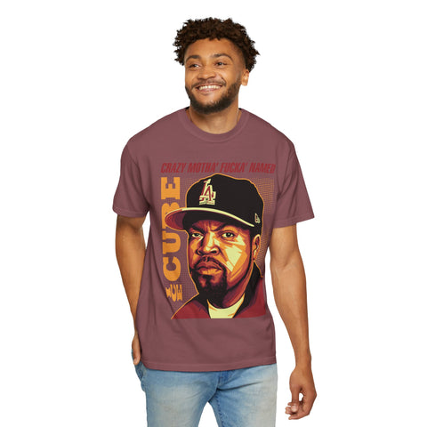 Unisex Garment-Dyed T-Shirt - 'Crazy Motha' Fucka' Named Ice Cube Graphic Tee