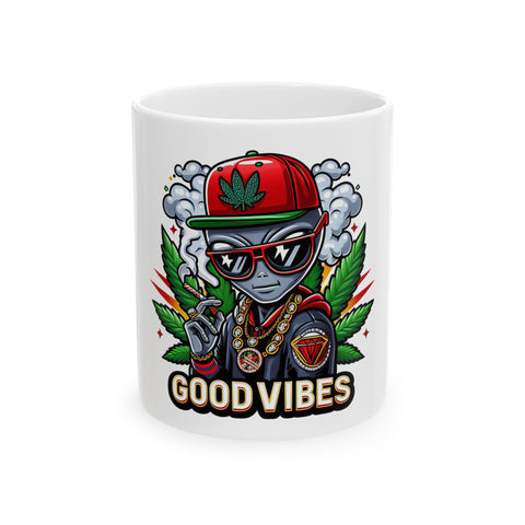 Good Vibes Alien Ceramic Mug - 11oz & 15oz