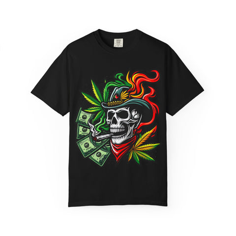 Skull & Smoke T-Shirt | Cool Unisex Graphic Tee for Music Lovers, Festival Wear, Street Style, Gift Idea, Vibrant Design