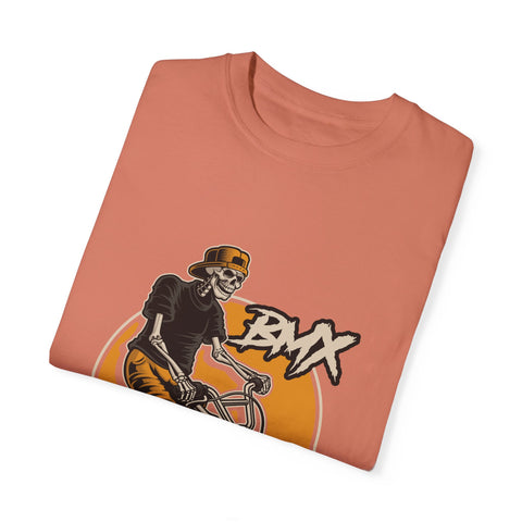 BMX Rider Graphic T-Shirt - Unisex Garment-Dyed Tee for Cycling Enthusiasts