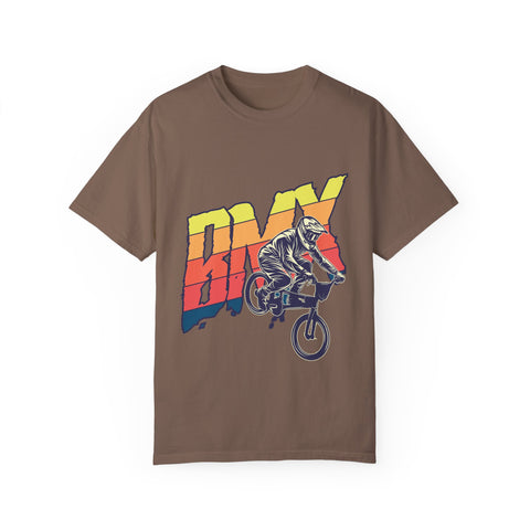 BMX Rider Unisex Garment-Dyed T-Shirt | Retro Cycling Style